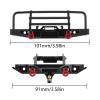ALBARAY Upgrade Parts Compatible with TRX4M for Defender CNC Aluminum Front Rear Bumper for 1/18 RC Crawler Upgrade (4M-88) (Color : Front and Rear) view 2