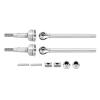 ALBARAY Upgrade Parts Compatible with TRX4M Extended 2mm Thread Stainless Steel Front Rear Axle Shafts for 1/18 RC Crawler Upgrade Parts (4M-09) (Color : Front) view 1