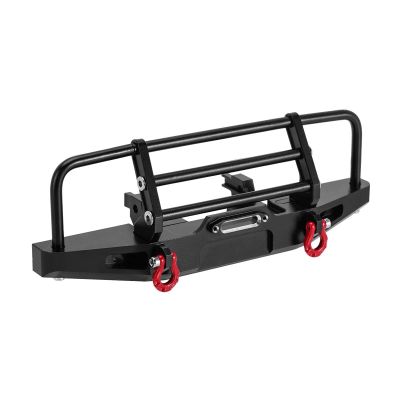 ALBARAY Upgrade Parts Compatible with TRX4M for Defender CNC Aluminum Front Rear Bumper for 1/18 RC Crawler Upgrade (4M-88) (Color : Front)