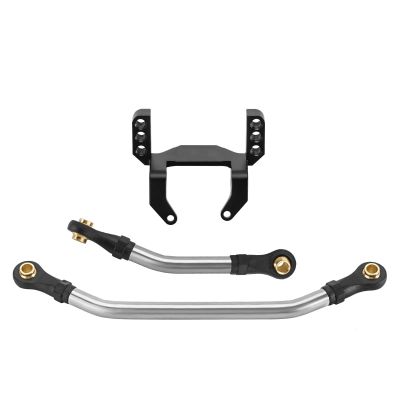 ALBARAY Upgrade Parts Compatible with TRX4M Aluminum Lay Down Servo Mount with Stainless Steel Steering Links Set for 1/18 RC Crawler Stock Length Axles