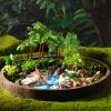 26 Pcs Amphibious Animals Figurines Toys Diorama Project Kit Plastic Reptile Lizard Snake Playset Cake Toppers Model Trees for Kids Toddlers Educational Learning Birthday Gift(Tray Not Included) view 4