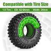 INJORA Silicone Rubber Inserts for 62-64mm*22-24mm 1.0" Tires(1064)(Green) view 2