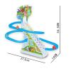 Fonowx Dinosaur Climbing Stairs Tracks Slide Toy Race Track Playset Electric Toy Vehicle Set Roller Coaster with Music and Lights Easy Carry Smooth Edges view 4