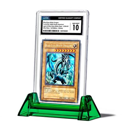 CGC-TAG Acrylic Stand Clear / Color for Graded Card Display / Slab Holder (CGC, Green)