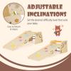 HONEY JOY Climbing Toys for Toddlers, 6 in 1 Wooden Triangle Set, Double Side Ramp & Climber, Seesaw, Step Stool, 2-Piece Learning Indoor Montessori Climbing Ladder Gym for Kids Boys Girls view 3