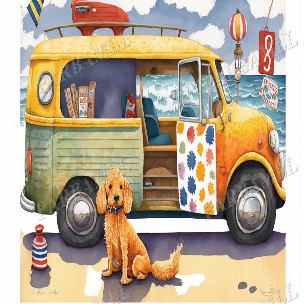 1000 Piece Jigsaw Puzzle for Adults, Seaside Cartoon Scene Puzzle, Suitable Beginner Art DIY Handmade Gift, Decorations for Relaxing Breaks