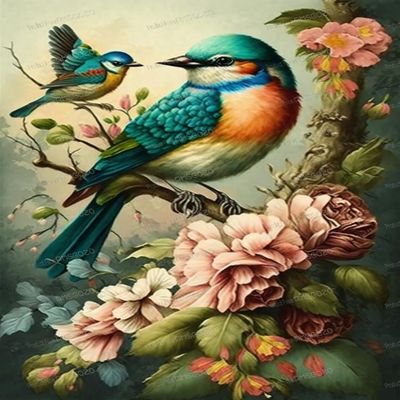 Chinese Animal 1000 Piece Wooden Puzzles for Adults & Kids- Vintage Flower Bird - Leisure Toys for All - Best Gift for Birthday Party - Stress-Free Starter Puzzle for Beginners