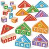 CVC Kasfalci Wooden Alphabet Letter Blocks - Toddler Phonics Games for Learning to Read & Spell, Speech Therapy Toys for Preschool Kindergarten Classroom view 1