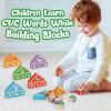 CVC Kasfalci Wooden Alphabet Letter Blocks - Toddler Phonics Games for Learning to Read & Spell, Speech Therapy Toys for Preschool Kindergarten Classroom view 2