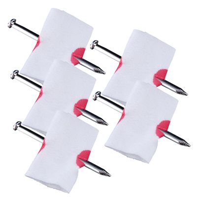 FELTECHELECTR 5pcs Fake Nail Through Finger Party Toy Scary Prank Prop for April Fool Day Halloween Boy Girl Fun Decorations Realistic Gadget
