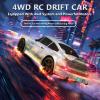 Everbigmai RC Drift Car 1:24 Remote Control Car 4WD 15KM/H High Speed Racing Sport Car with LED Lights RC Cars Toy for Kids Boys Girls Adults Gifts Birthday Christmas Rechargeable Batteries view 3