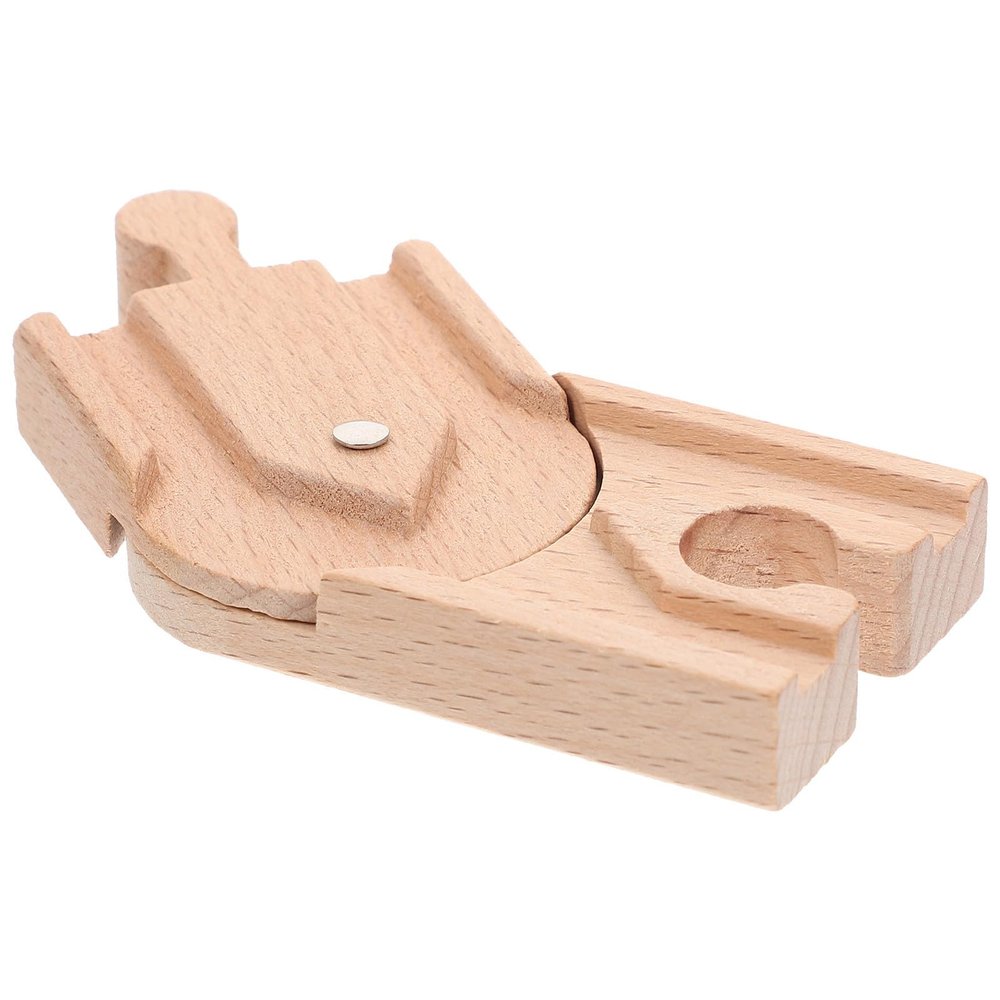 Toyvian Wooden Train Track - Expansion Pack Compatible with Thomas Wooden Train Railway Track Expansion Block Accessories for Table