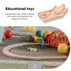 Toyvian Wooden Train Track - Expansion Pack Compatible with Thomas Wooden Train Railway Track Expansion Block Accessories for Table view 2