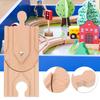 Toyvian Wooden Train Track - Expansion Pack Compatible with Thomas Wooden Train Railway Track Expansion Block Accessories for Table view 4