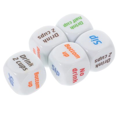 Abaodam 5pcs Creative Game Dices for Parties Fun Drinking Entertainment Props for Friends and Couples for Home Bars and Ktvs