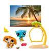 Bandai Littlest Pet Shop Petfluencer Sunset Pals Petfluencer Set Contains 2 LPS Mini Pet Toys 4 Accessories 1 Backdrop 1 Collector Card and 1 Virtual Code Collectable Toys for Girls and Boys view 2