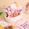 27-Piece Baby Girl Shower Gift Basket Set - Newborn Essentials, Large Pink Gift Basket With Rattle, Swaddle, Diaper Caddy Organizer view 2
