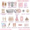 27-Piece Baby Girl Shower Gift Basket Set - Newborn Essentials, Large Pink Gift Basket With Rattle, Swaddle, Diaper Caddy Organizer view 3