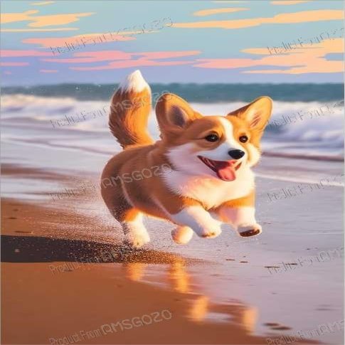 1000 Piece Dog Puzzles - Beach Running Corgi - Fun Family 1000 Piece Jigsaw Puzzle, 20 X 30 Inch, Recyclable Wooden Puzzle Pieces, Favorite Recreational Activity Or Gifts