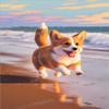 1000 Piece Dog Puzzles - Beach Running Corgi - Fun Family 1000 Piece Jigsaw Puzzle, 20 X 30 Inch, Recyclable Wooden Puzzle Pieces, Favorite Recreational Activity Or Gifts view 1