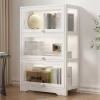 YQMHEZ Acrylic Display Case, Curio Cabinet Display Boxes Made, of Natural Bamboo Material, Flip and Hover Cabinet Door, Sealed and dustproof, Easy to Clean Install(60 * 30 * 106cm) view 1