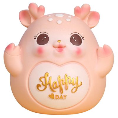 Abaodam Decorative Saving Pot Vinyl Deer Piggy Bank for Boys and Girls Cute Fawn Design Money Storage Jar for Daily Savings