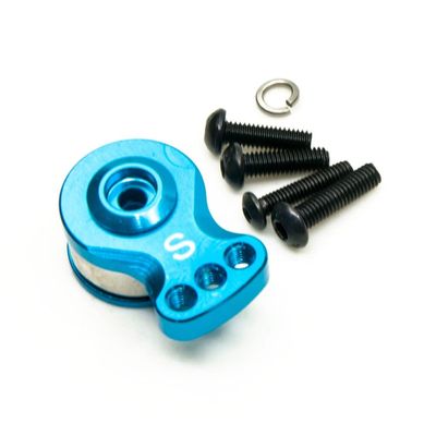 Adjustable Section Strength Servo Protection 25T Teeth Tooth Half Servo Arm Horn for 1/8 1/10 Remote Control Car Boat (Color : S Blue)