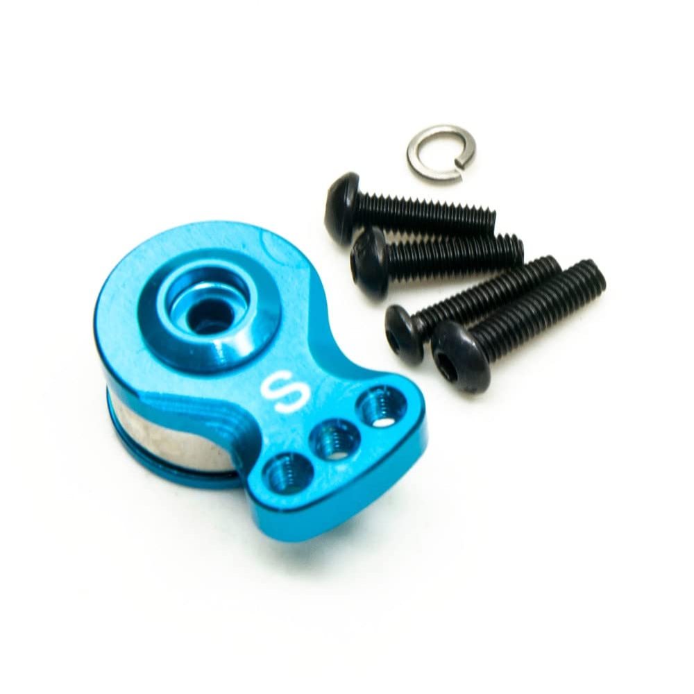 Adjustable Section Strength Servo Protection 25T Teeth Tooth Half Servo Arm Horn for 1/8 1/10 Remote Control Car Boat (Color : S Blue)