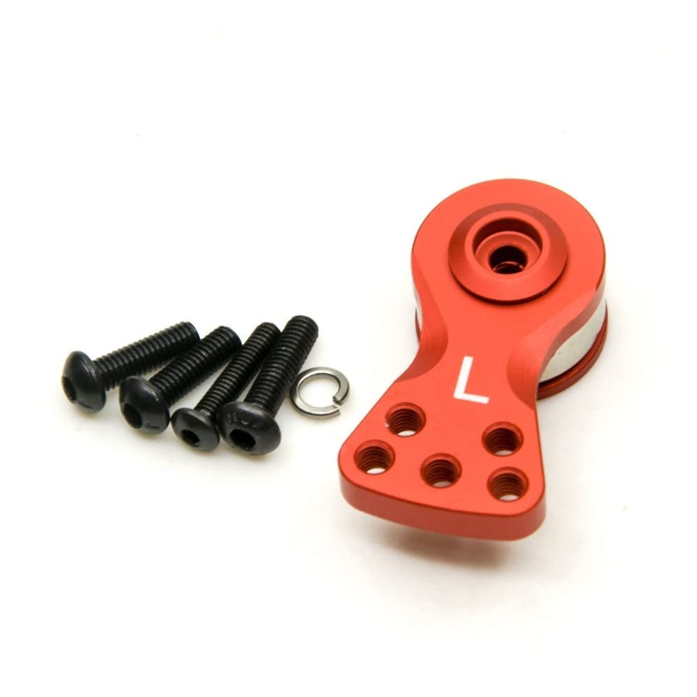 Adjustable Section Strength Servo Protection 25T Teeth Tooth Half Servo Arm Horn for 1/8 1/10 Remote Control Car Boat (Color : L Red)