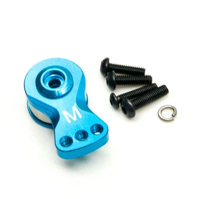 CRUMPS Adjustable Section Strength Servo Protection 25T Teeth Tooth Half Servo Arm Horn for 1/8 1/10 Remote Control Car Boat (Color : M Blue)