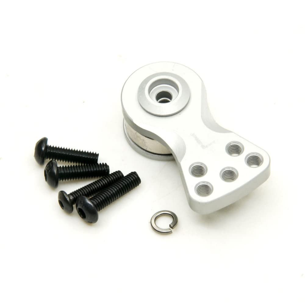 CRUMPS Adjustable Section Strength Servo Protection 25T Teeth Tooth Half Servo Arm Horn for 1/8 1/10 Remote Control Car Boat (Color : L Silver)