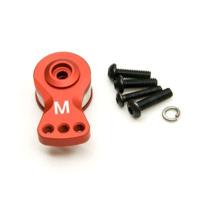 CRUMPS Adjustable Section Strength Servo Protection 25T Teeth Tooth Half Servo Arm Horn for 1/8 1/10 Remote Control Car Boat (Color : M Red)