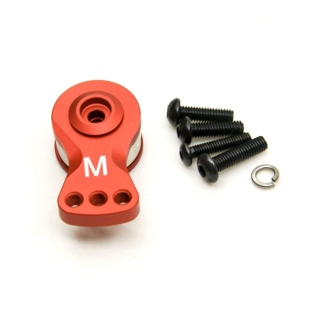 CRUMPS Adjustable Section Strength Servo Protection 25T Teeth Tooth Half Servo Arm Horn for 1/8 1/10 Remote Control Car Boat (Color : M Red)