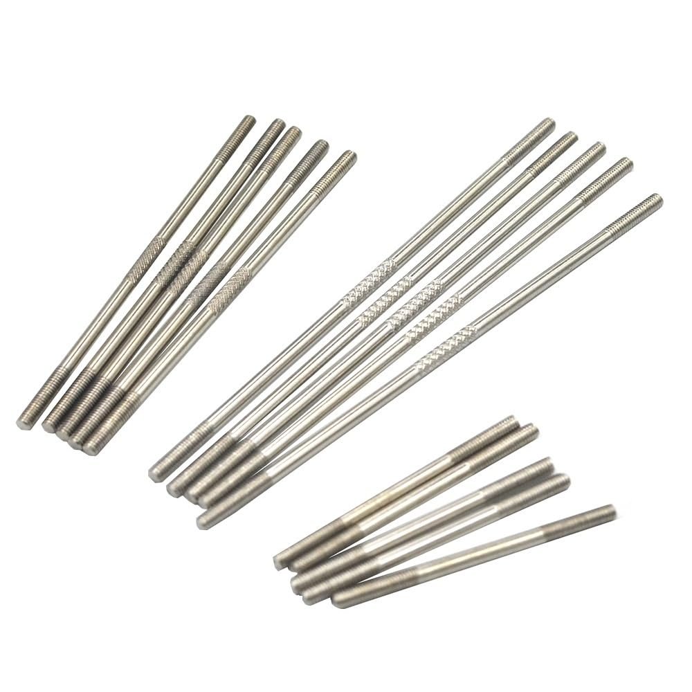 5pcs M2 M2.5 M3 Metal Push-Pull Rods 45/50/75/100mm/200mm/300mm for RC Airplane Servo Linkage Model Parts Stable Connection Rod (Color : M3-50MM)