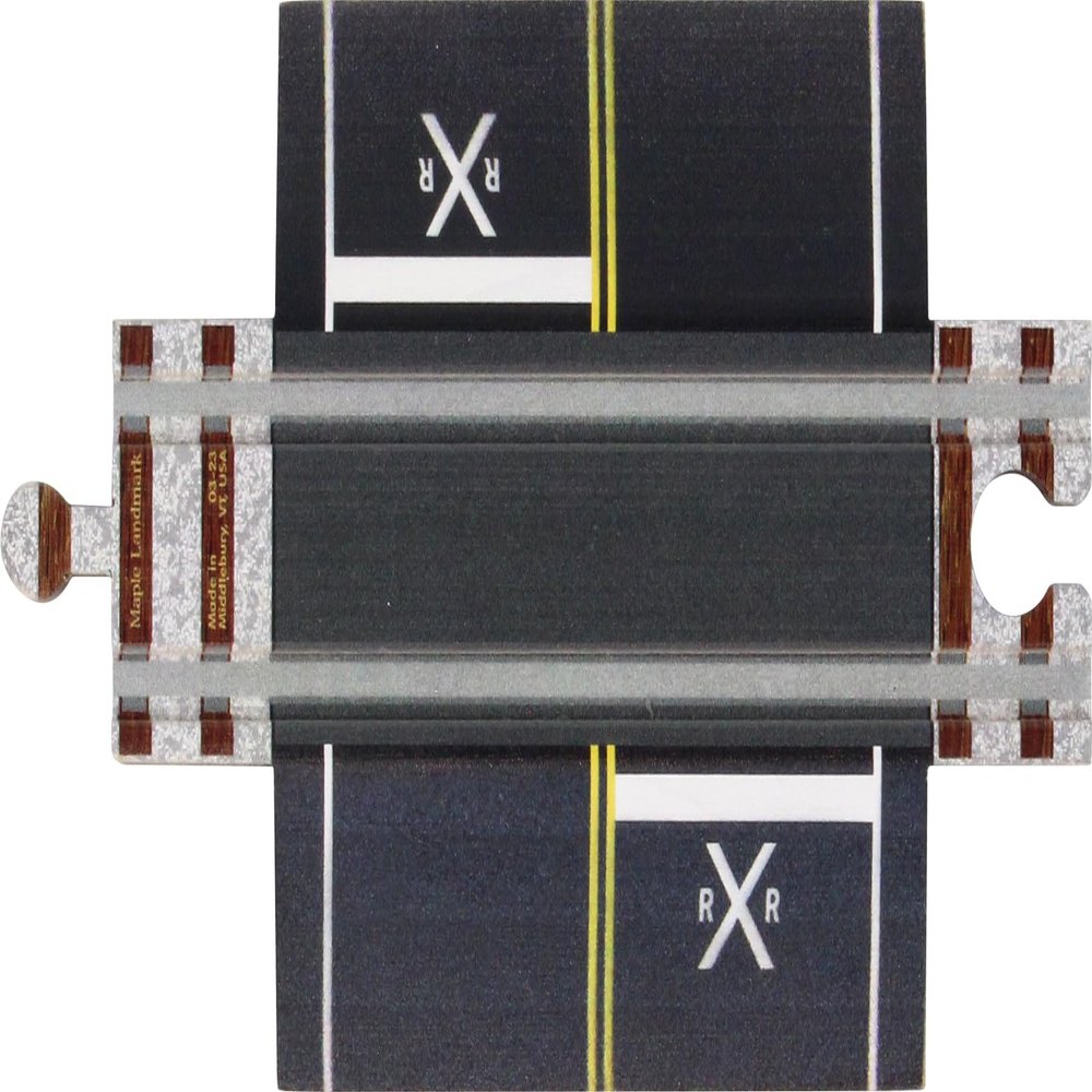 Wooden Train Track - Street Crossing - Made in USA
