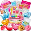 GirlZone Slime Kit - 42-Piece Apple-Scented DIY Slime Kit with Activator & Add-Ins - Princess & Mermaid Combo for Girls Ages 7+ - Heart Containers, Butter & Fluffy Textures view 1