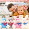 Humor Ted Peek-A-Boo Bunny Toy for Baby, Singing Talking Stuffed Animal with Floppy Ear, Interactive Plush Easter Bunny Repeats What You Say, Rabbit Toys Birthday Gift for Kids Girls Boys(12" Blue) view 3