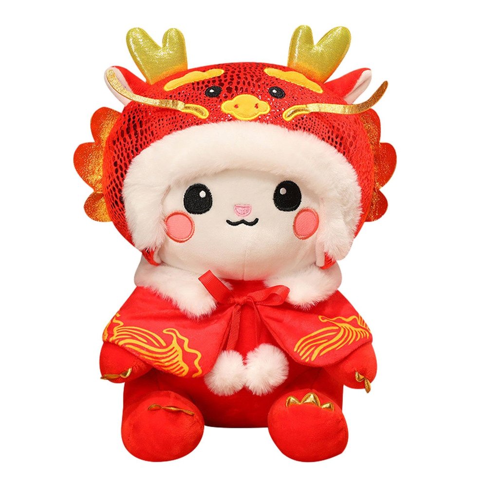 Amagogo Dragon Doll Auspicious Animal Figurine Sculpture Toy Unique Festive Decoration Suitable for Gift Giving Home Decoration Festival Party, 45cm