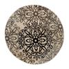 HomeRoots 486941 8 ft. Floral Medallion Stain Resistant Round Area Rug Tan Gray & Black view 1