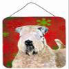 212 Main Wheaten Terrier Soft Coated Snowflakes Christmas Aluminum Metal Wall Or Door Hanging Prints view 1