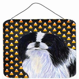 212 Main 12 x 16 Inch Japanese Chin Candy Corn Halloween Portrait Aluminum Metal Wall & Door Hanging Prints