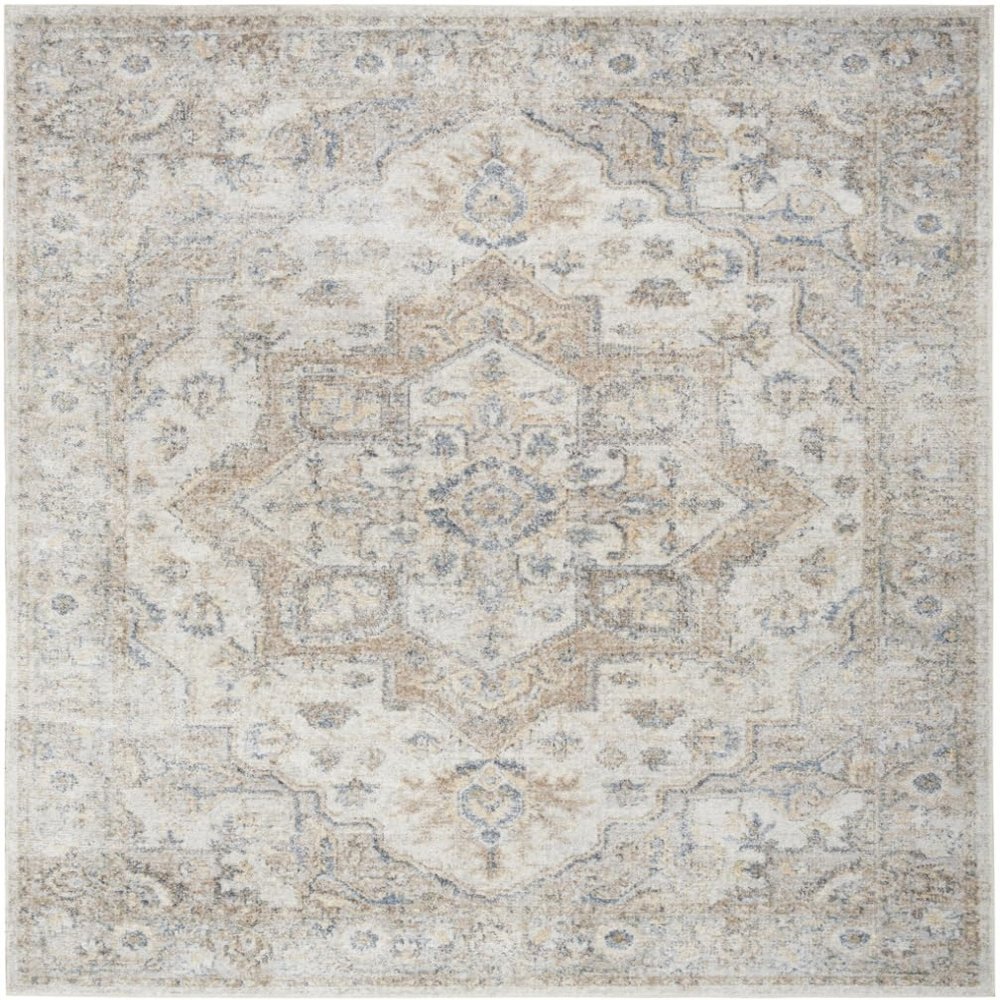 HomeRoots 521788 8 x 10 ft. Silver Oriental Power Loom Washable Rectangle Area Rug