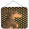 12 x 16 in. Doberman Candy Corn Halloween Portrait Aluminum Metal Wall & Door Hanging Prints view 1