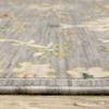 HomeRoots 509320 5 x 8 ft. Gray Ivory Gold Salmon Red Blue & Green Oriental Power Loom Stain Resistant Rectangle Area Rug with Fringe view 4