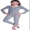 212 Main Girls Velvet Unitard, Gray - Extra Small 3-4 view 1