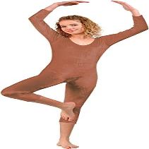212 Main Girls Velvet Unitard, Brown - Large 10-12