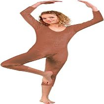 212 Main Girls Velvet Unitard, Brown - Large 10-12