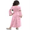 Nikiikoo Kids Girls Medieval Princess Velvet Dress Long Flare Sleeve Retro Patterned Band for Gothic Party Dress Up Pink 10 Years view 2