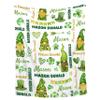 Personalized St Patrick's Day Blanket for Girls Boys - Shamrocks Green Clovers Irish Custom Baby Swaddle With Name for Toddlers Infants Kids - Nursery Crib Decor Throw Birthday Gift view 1