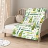 Personalized St Patrick's Day Blanket for Girls Boys - Shamrocks Green Clovers Irish Custom Baby Swaddle With Name for Toddlers Infants Kids - Nursery Crib Decor Throw Birthday Gift view 2